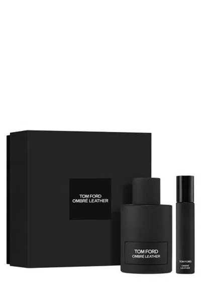 Tom Ford Ombré Leather Eau De Parfum Set With Travel Spray 100ml In White