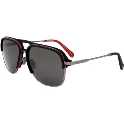Pre-owned Tom Ford Omega Om 0015-h 05d Sunglasses Black Smoke Grey Polarized Lens 60mm In Gray