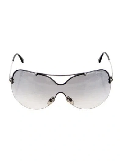 Pre-owned Tom Ford Ondria Oversize Sunglasses In Silver