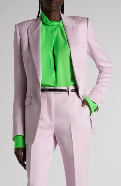 Tom Ford One-button Duchesse Satin Blazer In Pink