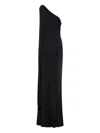 Tom Ford One-shoulder Draped Gown In Black