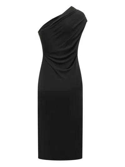 Tom Ford One-shoulder Embellished Midi Dress In Black