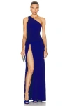 Tom Ford One Shoulder Evening Dress In Cobalt Blue