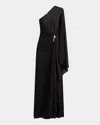 Tom Ford One-shoulder Light Silk Evening Gown