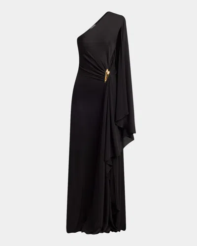 Tom Ford One-shoulder Light Silk Evening Gown