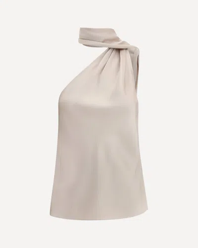 Tom Ford One-shoulder Scarf-detail Top In Brown