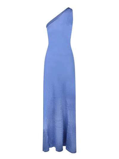 Tom Ford One Shoulder Unlined Maxi Evening Dress In Purple