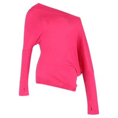 Tom Ford One-shoulder Asymmetric Jumper In Pink Cashmere