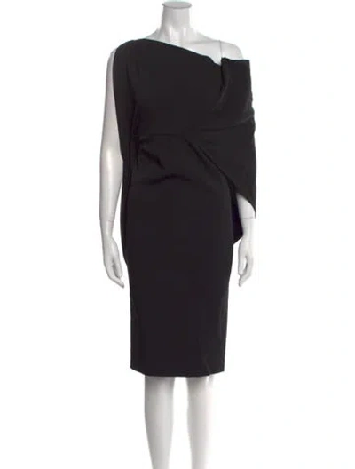 Pre-owned Tom Ford One-shoulder Knee-length Dress In Black