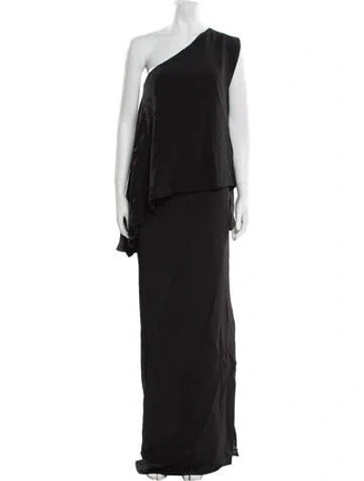 Pre-owned Tom Ford One-shoulder Long Dress In Black