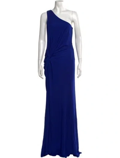 Pre-owned Tom Ford One-shoulder Long Dress In Blue