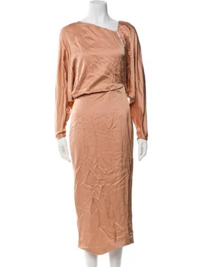 Pre-owned Tom Ford One-shoulder Long Dress In Neutral