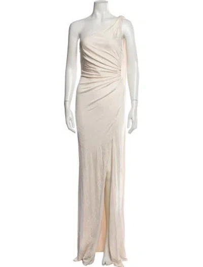 Pre-owned Tom Ford One-shoulder Long Dress In Neutral