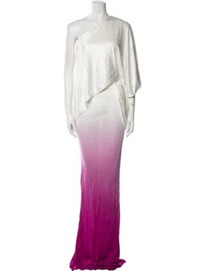 Pre-owned Tom Ford One-shoulder Long Dress In Pink