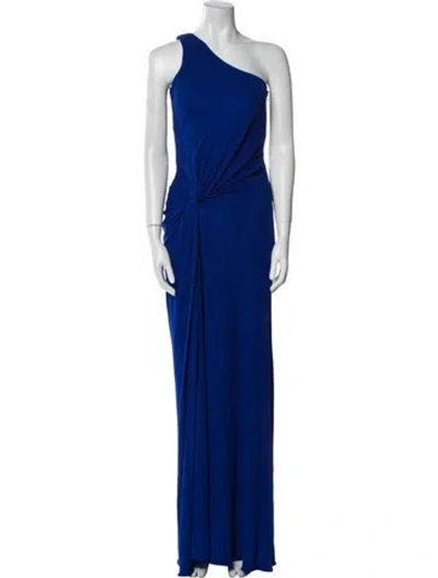 Pre-owned Tom Ford One-shoulder Long Dress W/ Tags In Blue