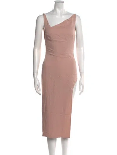 Pre-owned Tom Ford One-shoulder Midi Length Dress In Pink
