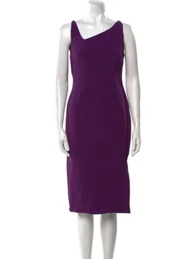 Pre-owned Tom Ford One-shoulder Midi Length Dress In Purple