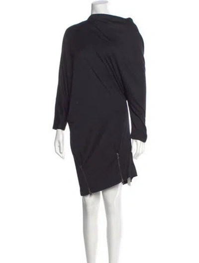 Pre-owned Tom Ford One-shoulder Mini Dress In Black