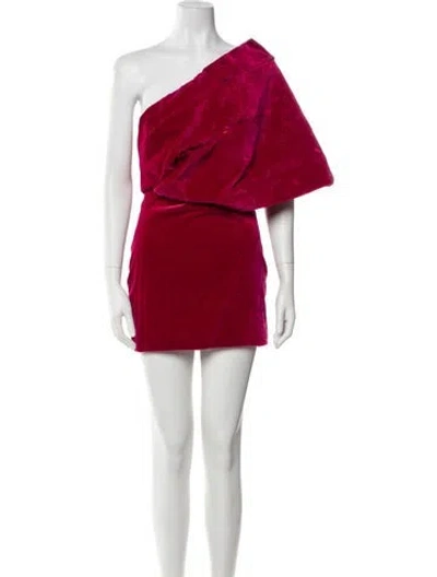 Pre-owned Tom Ford One-shoulder Mini Dress In Red
