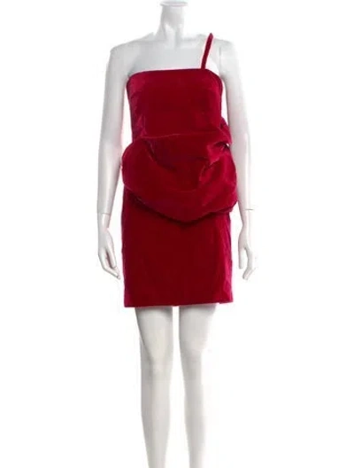 Pre-owned Tom Ford One-shoulder Mini Dress W/ Tags In Red