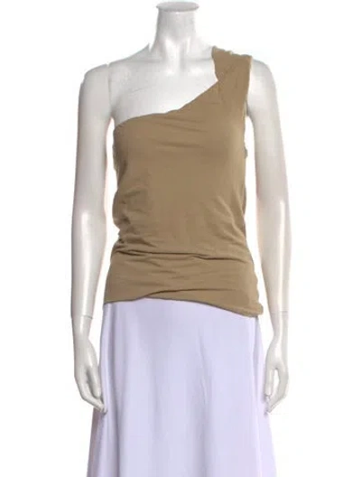 Pre-owned Tom Ford One-shoulder Sleeveless Top In Neutral