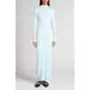 Tom Ford Crepe Jersey Long Sleeve Evening Dress Dresses Light Blue In Gray