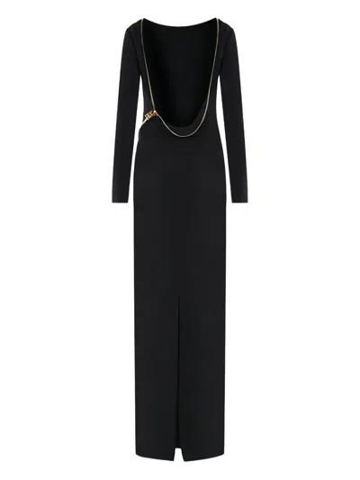 Tom Ford Open-back Side-zip Maxi Dress In Black