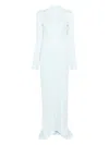 Tom Ford Crepe Jersey Long Sleeve Evening Dress Dresses Light Blue In Blue