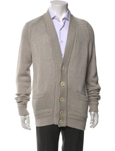 Pre-owned Tom Ford Open Front Long Sleeve Cardigan W/ Tags In Gray