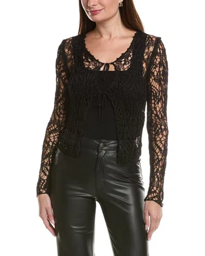 Tom Ford Open Knit Cardigan In Black