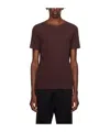 Tom Ford Cotton Blend Crew Neck T-shirt In Black