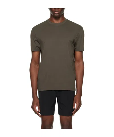 Tom Ford Open-necked Black Shirt In Brown