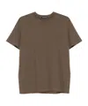 Tom Ford Regular Fit T-shirt In Lyocell And Cotton In Brown