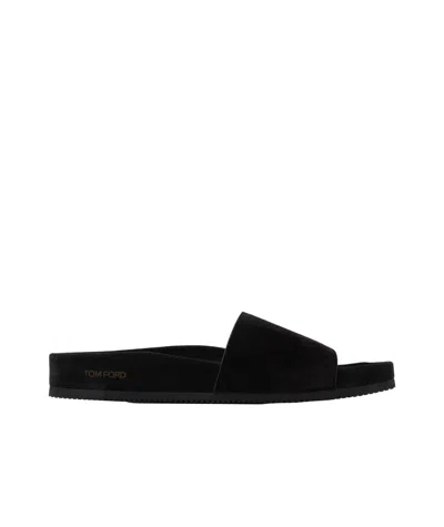 TOM FORD OPEN-TOE SLIPPERS
