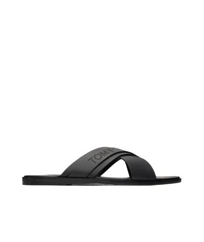 TOM FORD OPEN-TOE SLIPPERS
