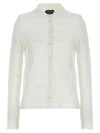 Tom Ford Openwork Silk-cotton Cardigan With Button Closure In White