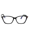 Tom Ford Nero Lucido Acetate Optical Glasses In 001 Nero Lucido