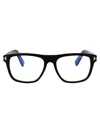 Tom Ford Womens Black Tr001853 Round-frame Acetate Optical Glasses In 001 Nero Lucido