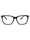 Tom Ford Avana Scura Acetate Optical Glasses In 001 Nero Lucido