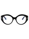 Tom Ford Blue Light Block Cat Eye Ladies Eyeglasses Ft5949-b 001 56 In 001 Nero Lucido