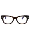 Tom Ford Womens Black Tr001853 Round-frame Acetate Optical Glasses In 052 Avana Scura
