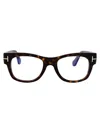Tom Ford Womens Black Tr001853 Round-frame Acetate Optical Glasses In 052 Avana Scura