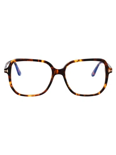 Tom Ford Ft5578-b Glasses In 052 Avana Scura
