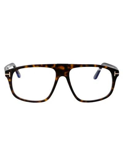 Tom Ford Ft5901-b Glasses In 052 Avana Scura