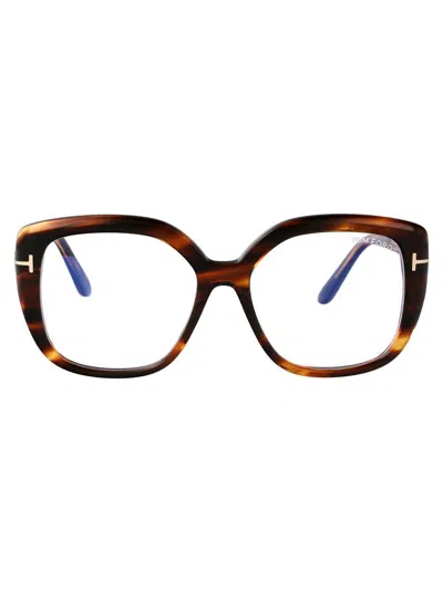 Tom Ford Ft6043-b Glasses In Avana Colorata