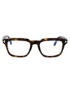 Tom Ford Womens Black Tr001853 Round-frame Acetate Optical Glasses In Avana Scura