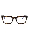 Tom Ford Womens Black Tr001853 Round-frame Acetate Optical Glasses In Avana Scura