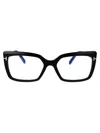Tom Ford Black Acetate Optical Glasses In Black