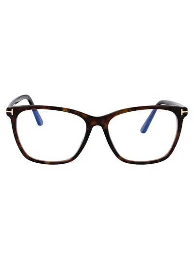 Tom Ford Avana Scura Acetate Optical Glasses In 001 Nero Lucido
