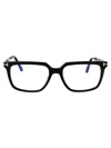 Tom Ford Womens Black Tr001853 Round-frame Acetate Optical Glasses In Nero Lucido
